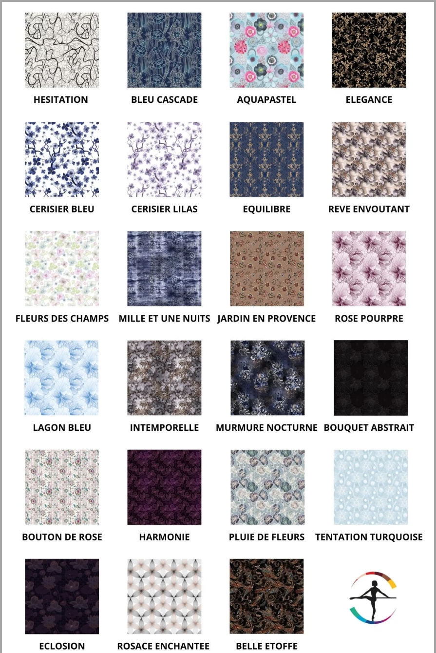 "Wear Moi Fabric Swatch Card - High-Quality Dancewear Material Samples"